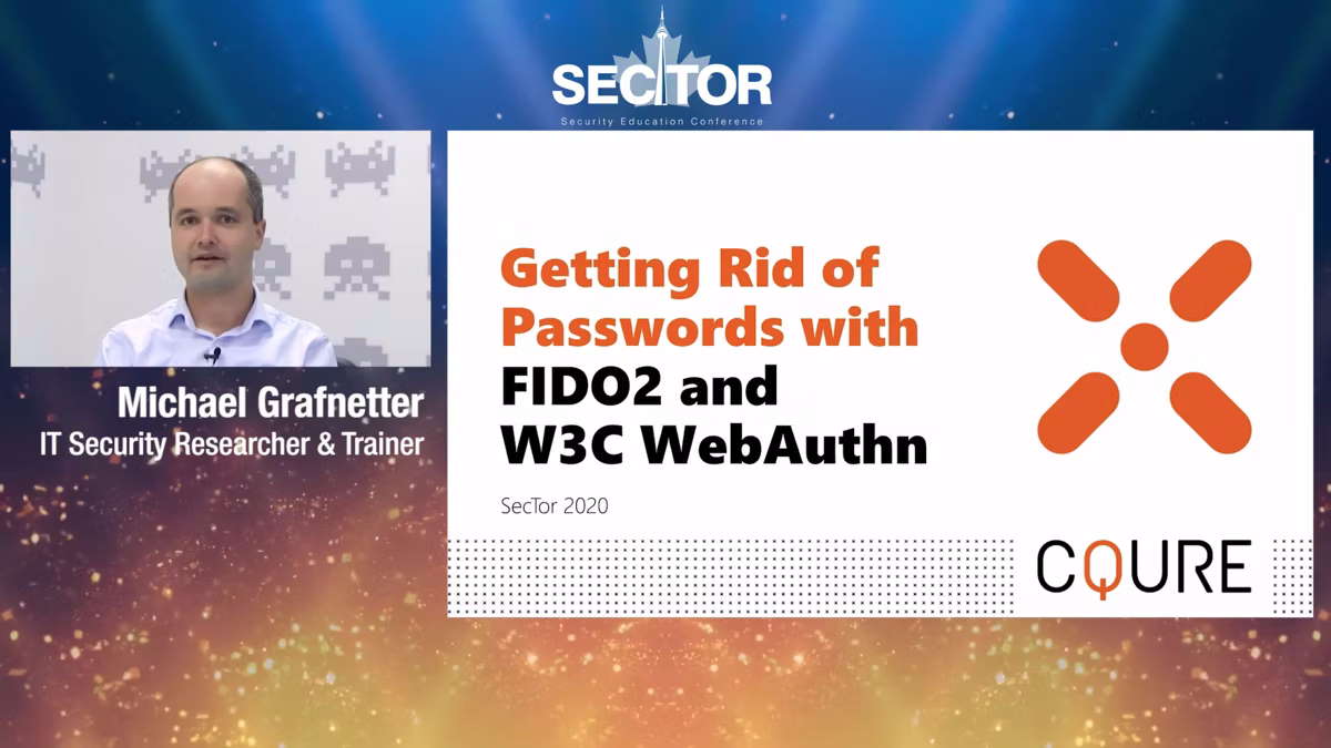 Getting Rid of Passwords with FIDO2 and W3C WebAuthn
