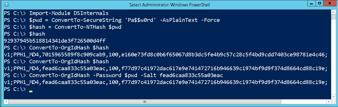 PowerShell OrgId Hash Calculation