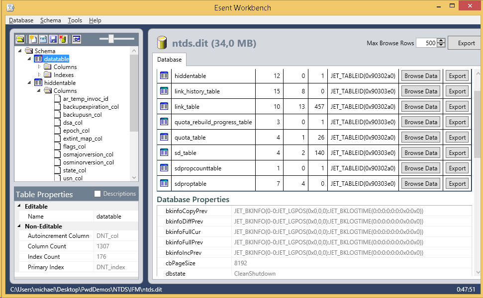 Esent Workbench